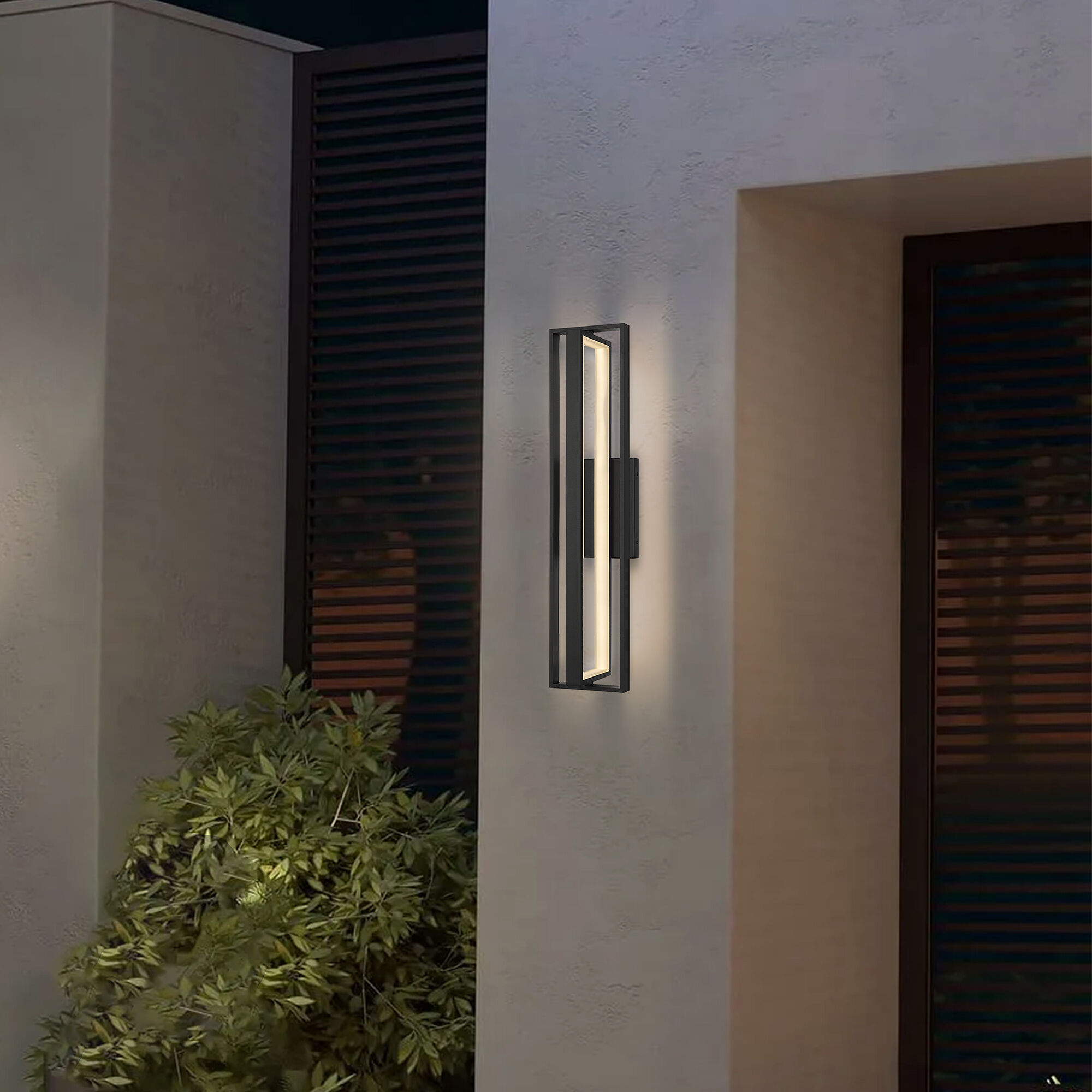 In & Out LED 32.5 inch Sand Black Outdoor Wall Sconce